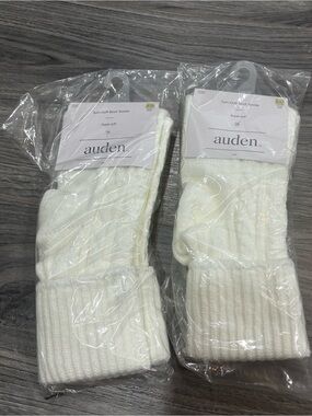 Target auden. Women's Turn-Cuff Boot Socks - White (Pair)